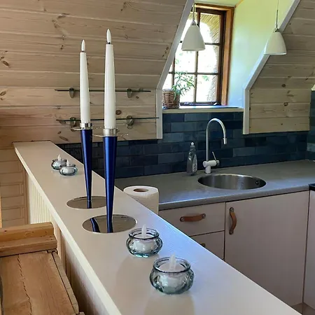 Zomerhuis Met Rieten Dak Bij Zee